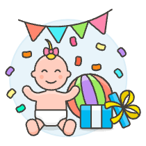 Baby Party 1 Illustration from UX Colors Set