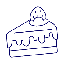 Choco Strawberry Cake Illustration from UX Line Set