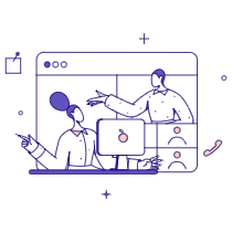 Communication Contact Virtual Meeting Team 01 Illustration from Bangalore - Pro Set