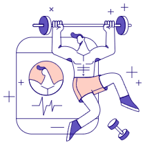 Fitness App 01 Illustration from Bangalore - Pro Set
