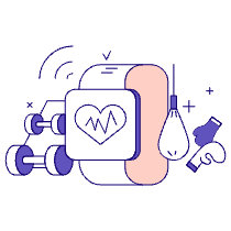 Fitness App 2 Illustration from Bangalore - Pro Set