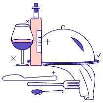 Fine Dining On Table Illustration from Bangalore - Pro Set