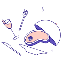 Fine Dining Illustration from Bangalore - Pro Set