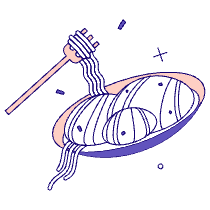 Pasta Illustration from Bangalore - Pro Set