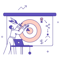 Marketing Marketer Giving A Keynote 01 Illustration from Bangalore - Pro Set