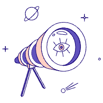 Looking Through A Telescope 3 Illustration from Bangalore - Pro Set