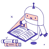 Robot Reading A Book Illustration from Bangalore - Pro Set