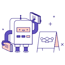 Robot Studying Illustration from Bangalore - Pro Set
