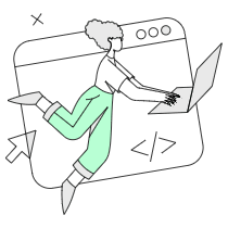 Coding Illustration from Free illustrations Set