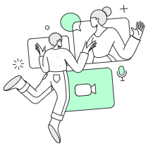 Video Conference Illustration from Free illustrations Set