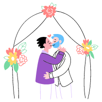 LGBT WEDDING 1 Illustration from Barcelona Set