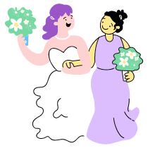 LGBT WEDDING 2 Illustration from Barcelona Set
