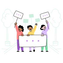 STREET PROTEST Illustration from Barcelona Set