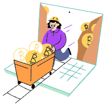 Bitcoin Mining 1 Illustration from Free illustrations Set