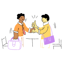 BUSINESS DEAL 2 Illustration from Barcelona Set