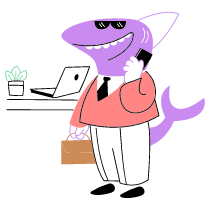 BUSINESS SHARK 1 Illustration from Barcelona Set