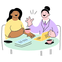 Conversation Businessman And Customer 2 Illustration from Barcelona Set