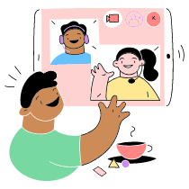 Facetime Meeting 1 Illustration from Barcelona Set
