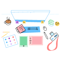 Designer Desk 1 Illustration from Barcelona Set