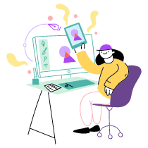 Designer Working 1 Illustration from Barcelona Set