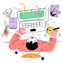 Designer Working 1 Illustration from Barcelona Set