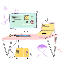 Developer Desk 1 Illustration from Barcelona Set