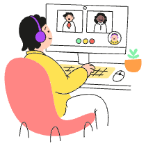 Facetime Meeting 1 (1) Illustration from Free illustrations Set