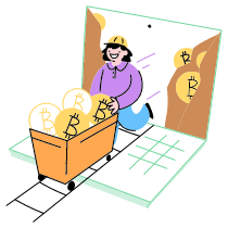 Bitcoin Mining 1 Illustration from Barcelona Set