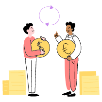 CURRENCY EXCHANGE 1 Illustration from Barcelona Set