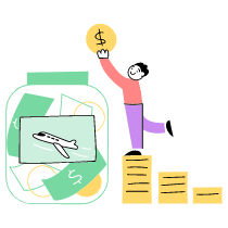 SAVING MONEY 1 Illustration from Barcelona Set