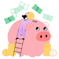 SAVING MONEY 2 Illustration from Barcelona Set