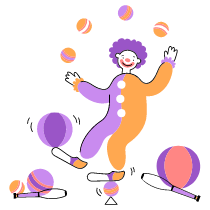 Circus Clowns 1 Illustration from Barcelona Set