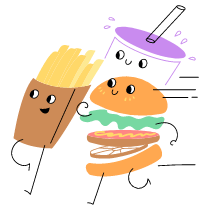 FAST FOOD 1 Illustration from Barcelona Set