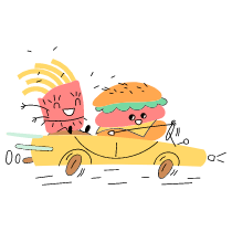 FAST FOOD 2 Illustration from Barcelona Set