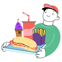 Fast Food Illustration from Barcelona Set