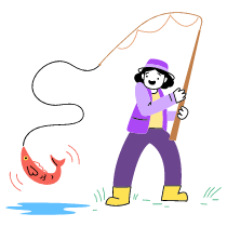 Fishing Illustration from Barcelona Set
