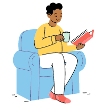 Read A Book Illustration from Barcelona Set