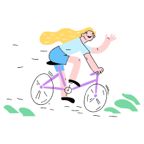 RIDE BYCICLE 1 Illustration from Barcelona Set