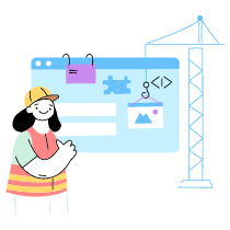 Page Under Construction Illustration from Barcelona Set