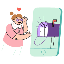 Gifting Online Illustration from Barcelona Set