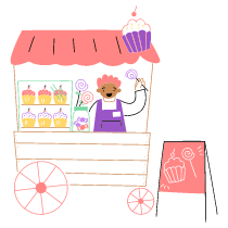 MARKET FAIR 1 Illustration from Barcelona Set