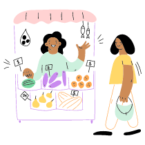 MARKET FAIR 2 Illustration from Barcelona Set