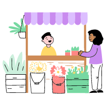MARKET FAIR 3 Illustration from Barcelona Set