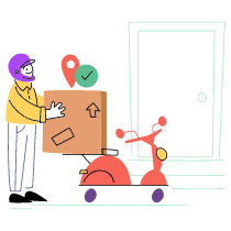 Order Delivered Illustration from Barcelona Set