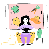 ORDER GROCERIES ONLINE 2 Illustration from Barcelona Set