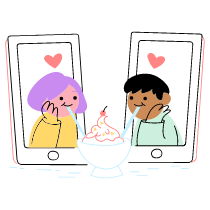 Online Romance 1 Illustration from Barcelona Set