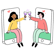 Online Romance 3 Illustration from Barcelona Set