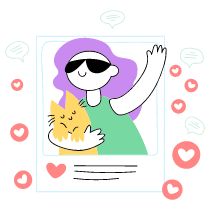 Social Influencer 1 Illustration from Barcelona Set