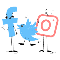 Social Media 1 Illustration from Barcelona Set