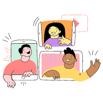 Social Media Discussion Illustration from Barcelona Set